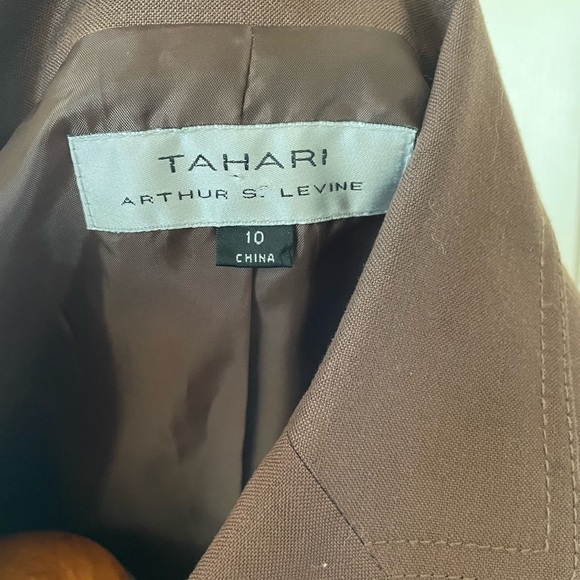 Vintage Tahari Linen-blend Utility Belted Blazer - Picture 5 of 6